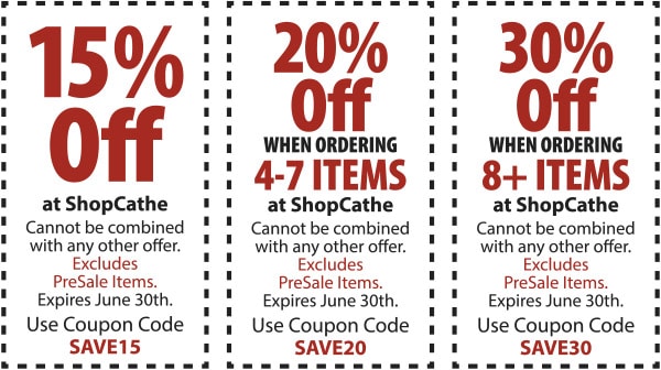 Save 15% to 30% at Shop.Cathe.com this month
