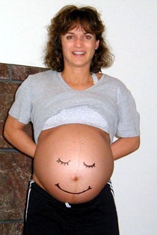 2002 picture of Cathe taken 2 days before she delivered her 2nd child