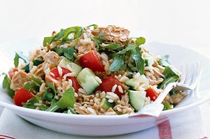 Brown rice and tuna salad