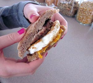 Homemade sausage, egg and cheese Mcmuffins--healthified