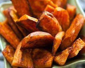 Sweet Potato "Fries" with Protein