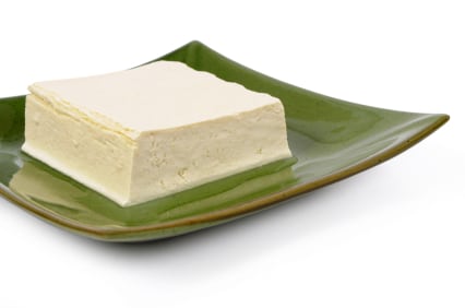 Block of fresh Tofu