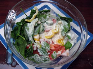 Creamy smoked chicken salad