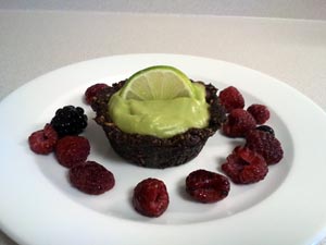 Key Lime Tarts w/Chocolate Macaroon Crust 
