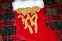 Whole grain candy cane cookies