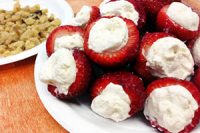 Greek Yogurt “Cheesecake” Stuffed Strawberries by JenTrudel