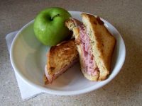 Grilled Ham Panini with Avocado Spread