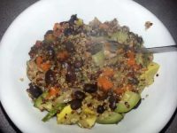 Quinoa, Black Beans with Zucchini and Yellow Squash