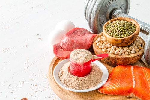 Food and protein with amino acids for after your workout