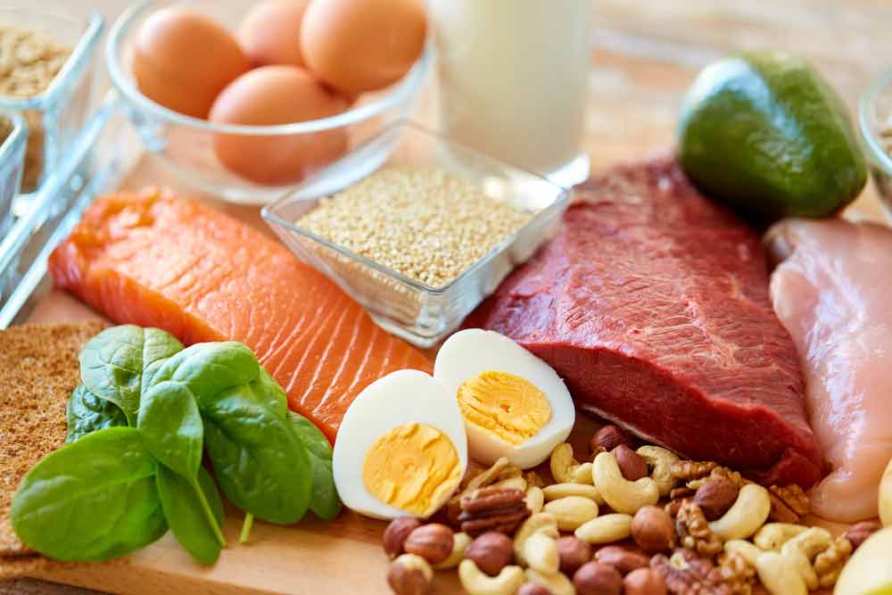 image of food high in protein. Can you consume too much protein?
