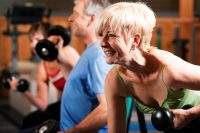 Image of two senior exercisers working out. We’re all interested in slowing the aging process as well as lowering the risk of age-related health problems. Strength training helps you do that! Here are five, “old age” health problems that strength training lowers the risk of.