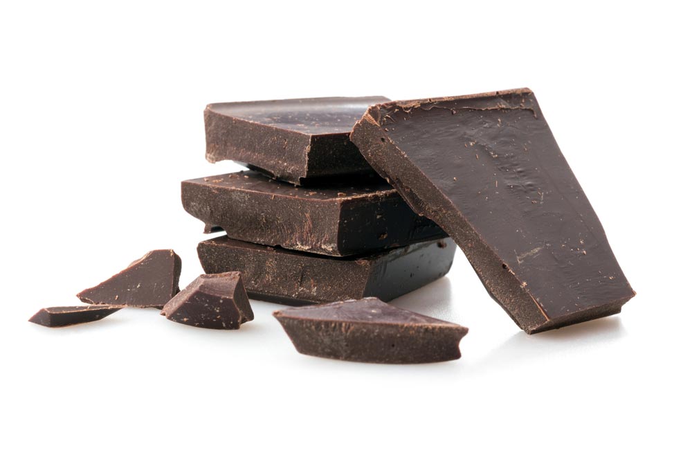 image of dark chocolate. It taste great but can it also improve exercise endurance?