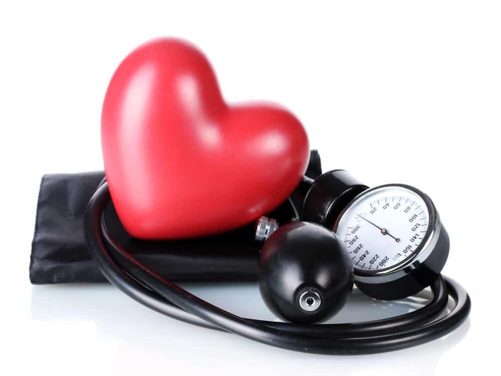 image pf a Black tonometer used to measure high blood pressure and heart isolated on a white background