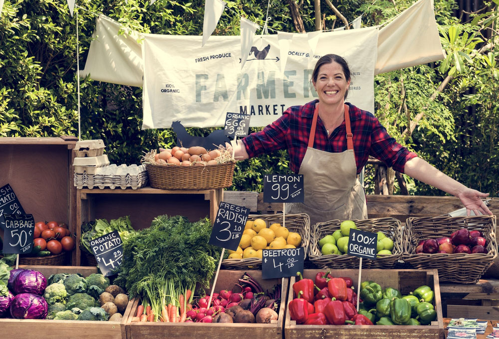 Local food from a farmer's market