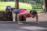 Decline push-ups work your shoulders