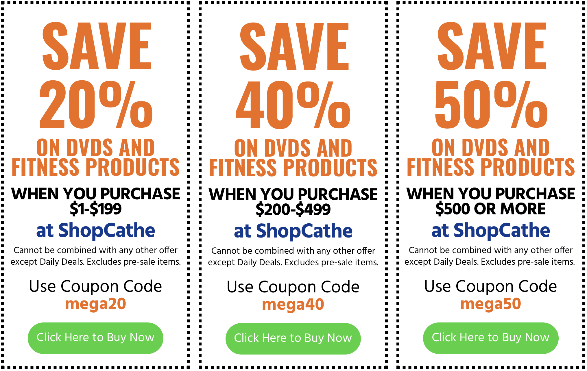 Cathe Mega Boss Coupons